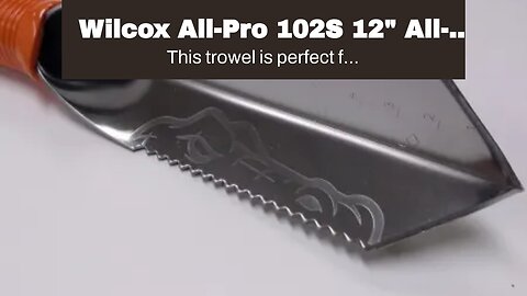 Wilcox All-Pro 102S 12" All-Pro Trowel