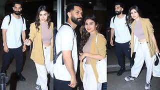 Traveling with your Partner is a beautiful feeling 😍 Mouni Roy with Husband Spotted at Airport 📸✈️