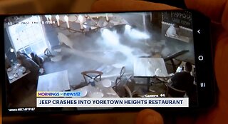 Car Crashes Into Restaurant Inches From Customers