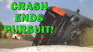 Fleeing Truck Ends Up In A Ditch During Police Pursuit On Video - LEO Round Table S08E89