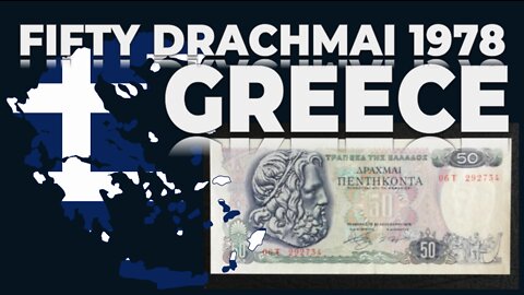 Old Banknote: Greece 50 Drachmai