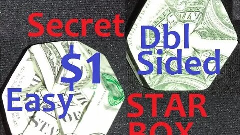 Easy Secret Star Box Wheel, Cleverly Snaps Closed! Paper or One Dollar Money Origami Design © #DrPhu