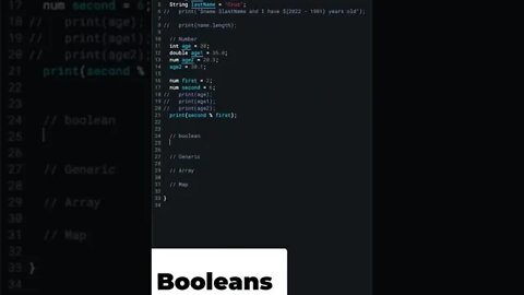 Boolean variables in Dart #shorts