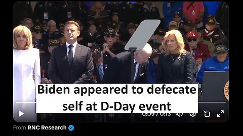 Biden appears to defecate self during D-Day, going viral