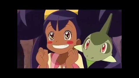 Pokemon Victini Movie: Iris gets distracted by Hydreigon