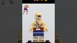 Street Fighter Sagat minifigure review - Unofficial Lego 360 video #shorts
