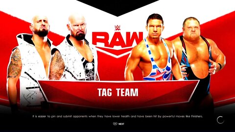 WWE Monday Night Raw Alpha Academy vs The Good Brothers