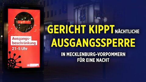 Gericht kippt nächtliche Ausgangssperre in Mecklenburg-Vorpommern – für eine Nacht