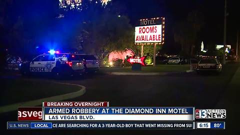 Armed robbery at Diamond Inn Motel