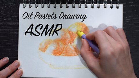 ASMR Oil Pastel Oranges | Quiet Sketching Session | (No Talking)