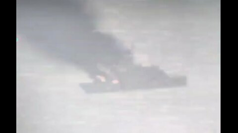 Ukrainian Armed Forces, with Neptune missiles, hit the "Admiral Makarov" frigate, it’s now on fire