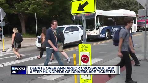Debate over Ann Arbor crosswalk law after hundreds of drivers are ticketed