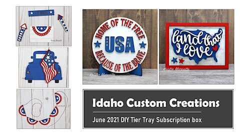 Idaho Custom Creations | June 2021 DIY Tier Tray kit