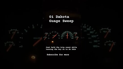 2001 Dodge Dakota Gauge Sweep #shorts