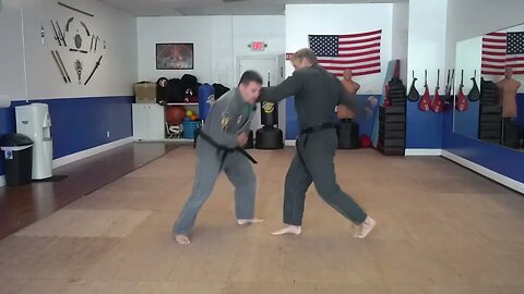 An example of the American Kenpo technique Five Swords