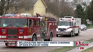 Bellevue Fire birthday visits cheering up kids stuck at home