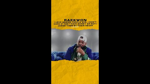 @raekwon I love seeing ppl win. I don’t care if they have money or not I judge them by their heart