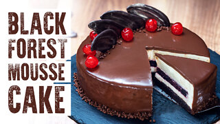 Black Forest Mousse Cake - Chocolate Cherry Mousse Cake