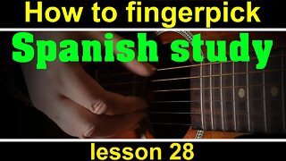 Guitar lesson 28 pt.2, of the GCH Guitar Academy fingerstyle guitar course. Spanish guitar study