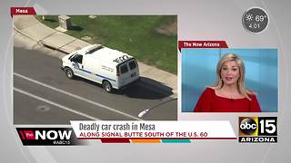 Deadly head on car crash in Mesa