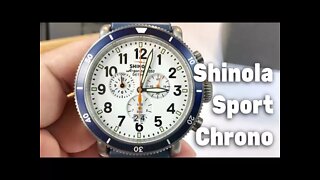Shinola 48mm Runwell Sport Chrono white dial & How to adjust the stopwatch hands