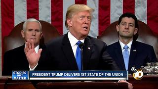 President delivers 1st State of the Union