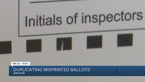 Outagamie County poll workers remaking misprinted absentee ballots