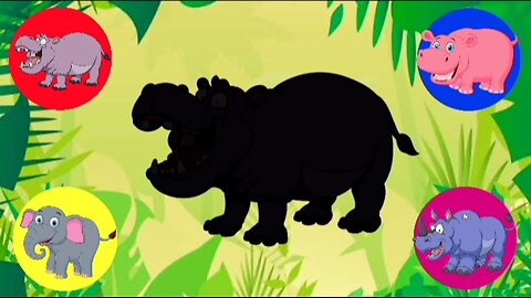 Wild Animal Puzzle For Kids | Elephant Pig Hippocampus Rhinoceros | cartoon For Kids