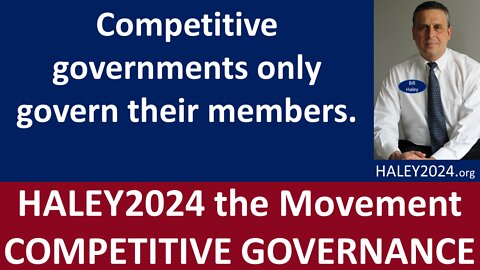 Competitive Governments Only Govern Their Members, 1 min.