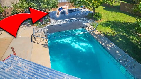 MOST OUTRAGEOUS TRAMPOLINE SETUP EVER!
