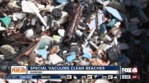 Special vacuums clean beaches in Hawaii