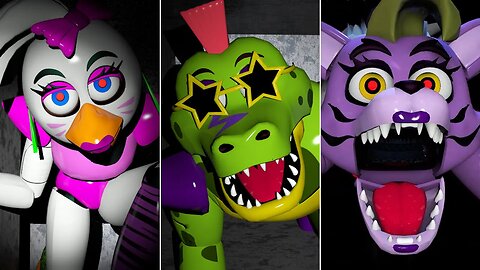 Security Breach in FNAF 2 Remastered - All Jumpscares & Extras