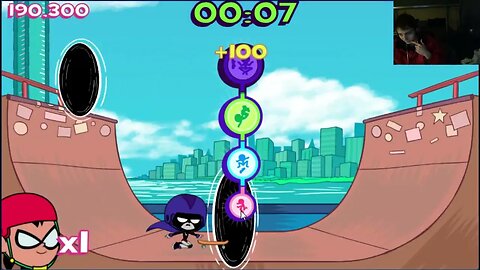 Teen Titans Go Rock N Raven Gameplay With Live Commentary While Skate Boarding As Raven