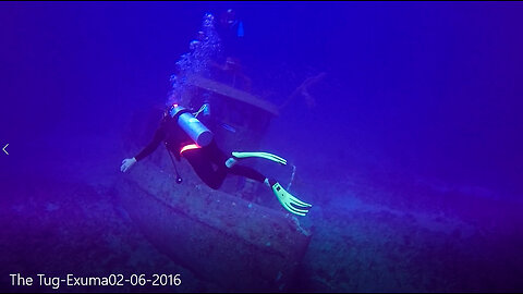 Scuba Diving at "The Tug" - Exuma 2-06-2016