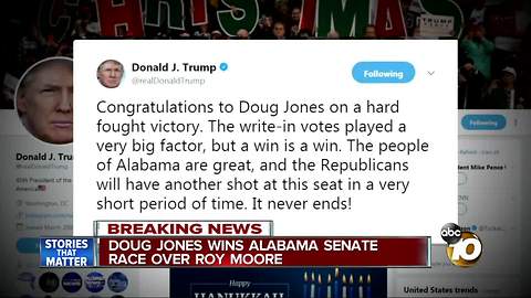 Doug Jones wins Alabama senate race over Roy Moore