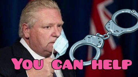 You can help arrest Doug Ford and LT. Governor