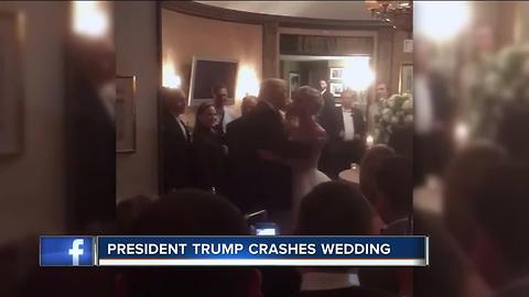 President Trump crashes wedding