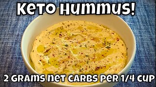 Keto Hummus - 2g net carbs per 1/4 cup - Made from Lupini Flakes