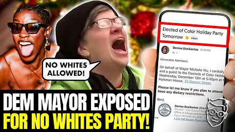 Outrage As Woke Lib Boston Mayor Hosts Christmas Party For Everyone Except 'White People'