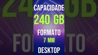 SSD Kingston de 240 GB - comprei para o meu notebook, mas pode usar em outros dispositivos. #amazon