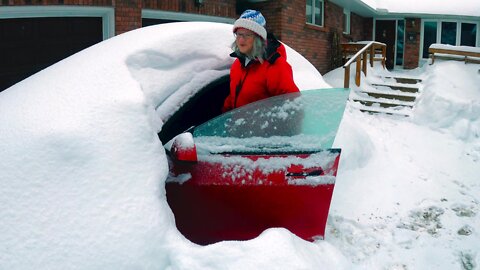 Tesla software download gives us world's first drivable survival igloo