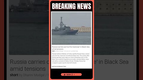 Russia Retaliates: Navy Performs Live-Fire Drill in Black Sea | #shorts #news