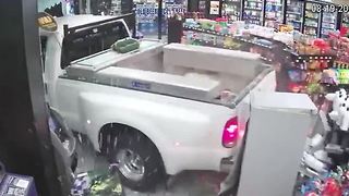 Thieves smash truck through store window, steal ATM