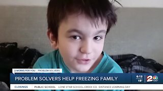 Problem Solvers help freezing family