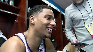 Kansas State Basketball | David N'Guessan Postgame Interview | K-State 75, Kentucky 69