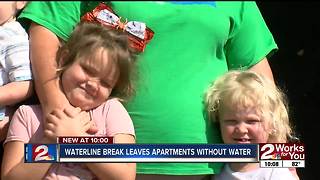 Waterline break leaves apartments without water