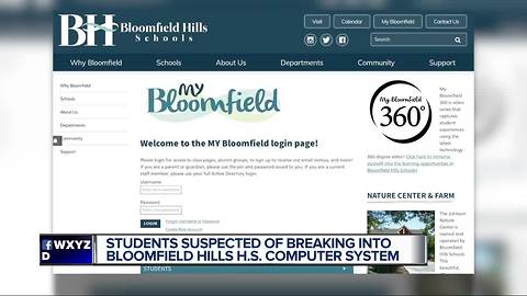 Students hack into Bloomfield Hills school information system, manipulate grades