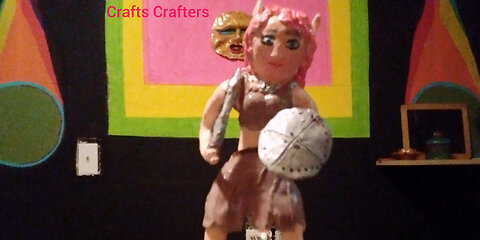 Elf Warrior Clay Sculpture