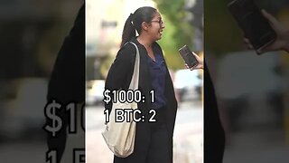 Street Survey: $1000 or 1 Bitcoin ₿ - What's Your Choice?