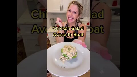 chicken salad avocado boats | keto recipes | low carb | low carb diet | low carb recipes #Shorts